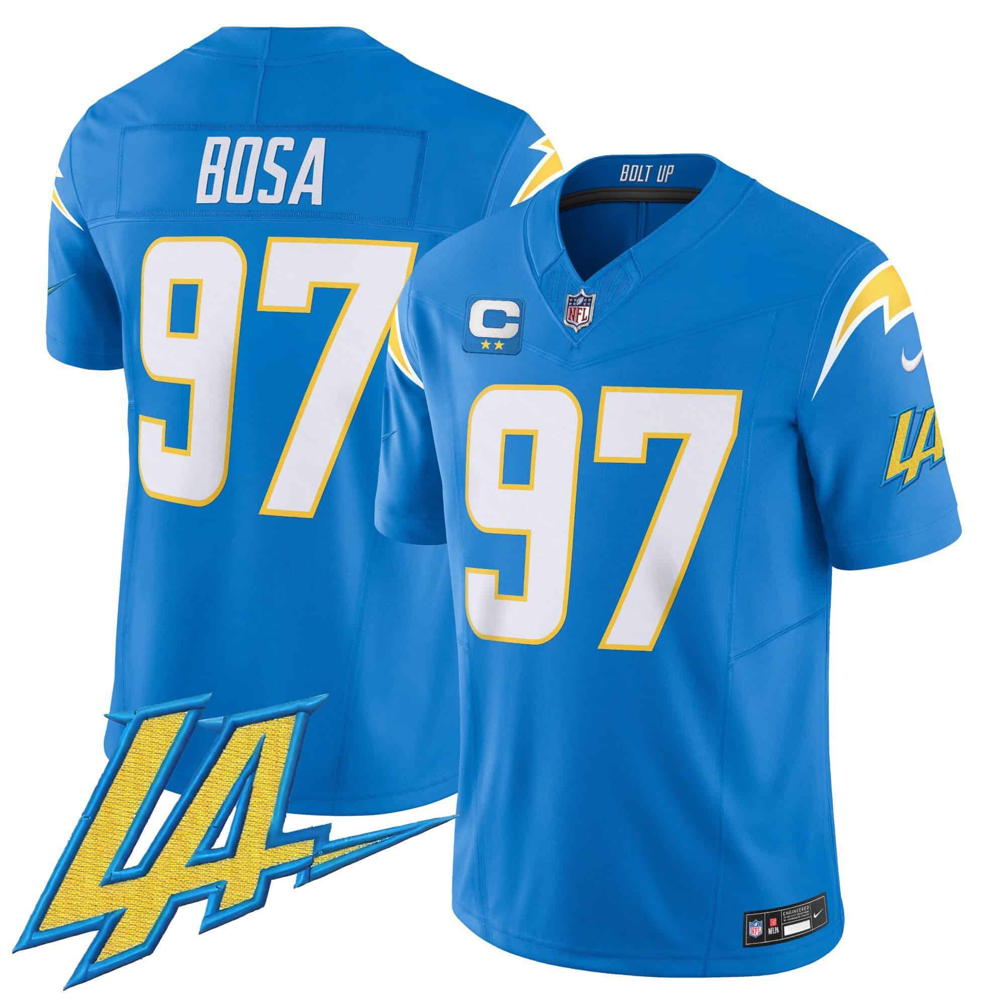 Men Los Angeles Chargers #97 Bosa Light Blue 2024 Nike Vapor Limited NFL Jersey style 1->indianapolis colts->NFL Jersey